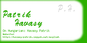 patrik havasy business card